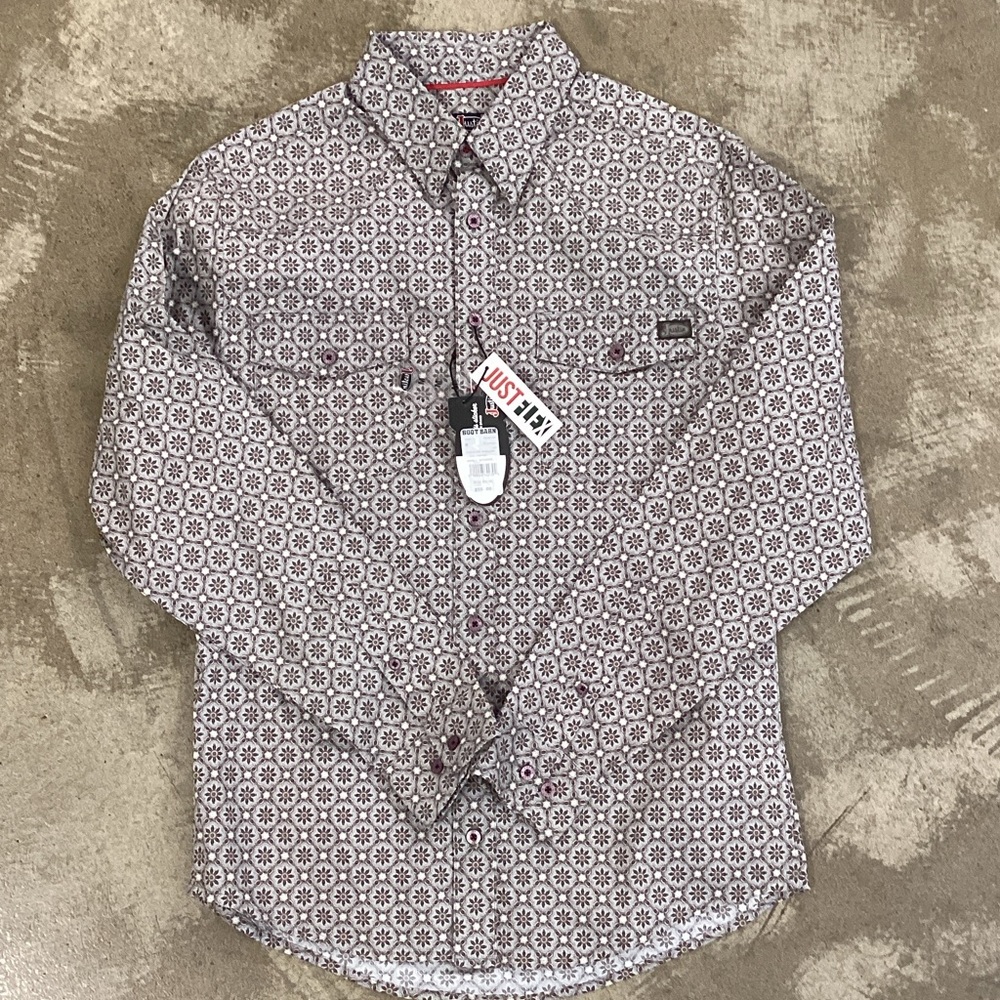 Justin Boots Men's Patterned Shirt - Black and White